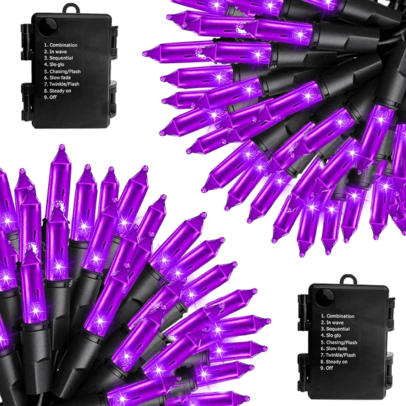 Battery Operated Christmas Lights, 50 LED 16FT Battery Operated String Lights with 8 Modes, Christmas Decorations for Outdoor Indoor Wedding Party Home Decor