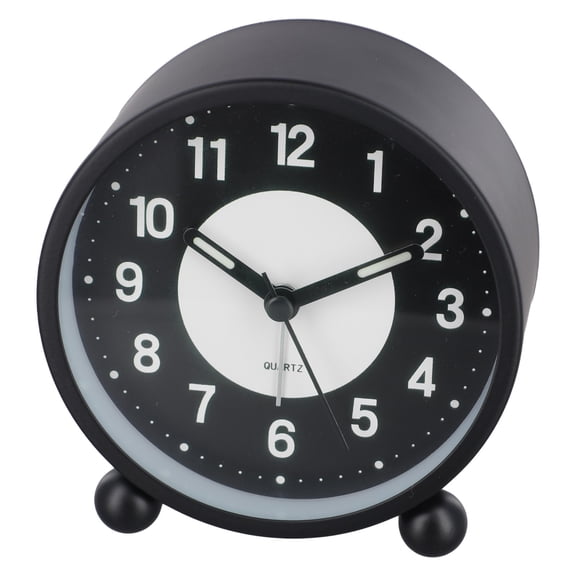 Battery Operated Clock Glow-in-the-Dark Alarm Clock Bedroom Children's Table Easy To Set Glow-in-the-Dark Dial