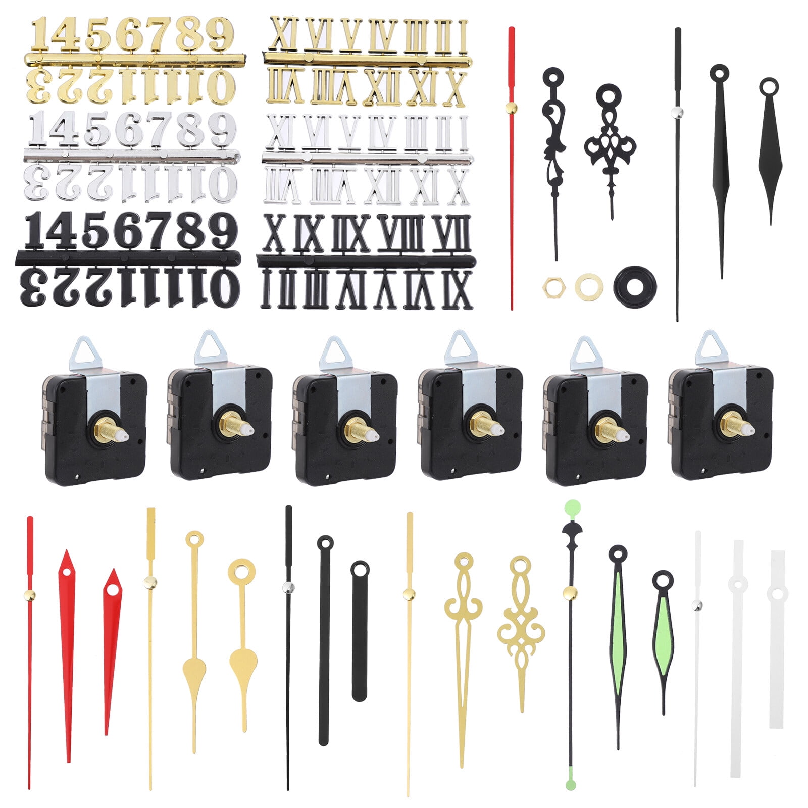 Battery Operated Clock Motor Useful Mechanism 6 Sets Wall Sports