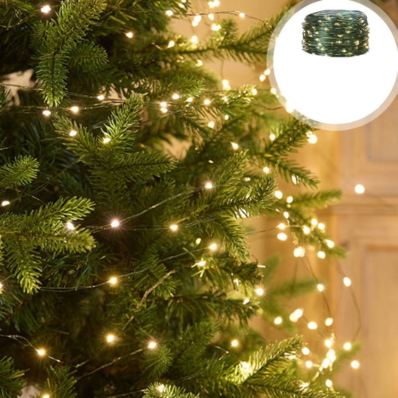 Battery Operated Copper Wire Fairy Lights, 65.6 Ft 20m Warm White Christmas String Lights