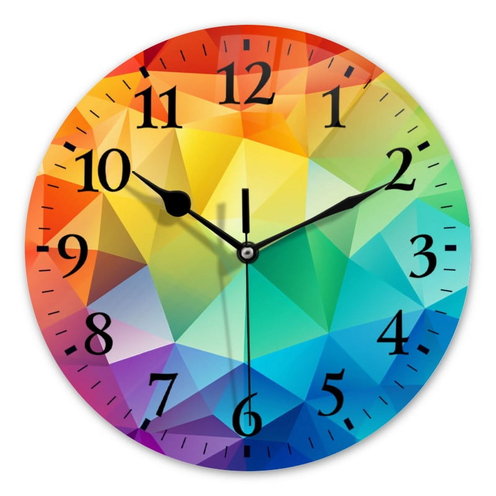 Non-Ticking Silent Wall Clocks Battery Operated Personalized Decor ...