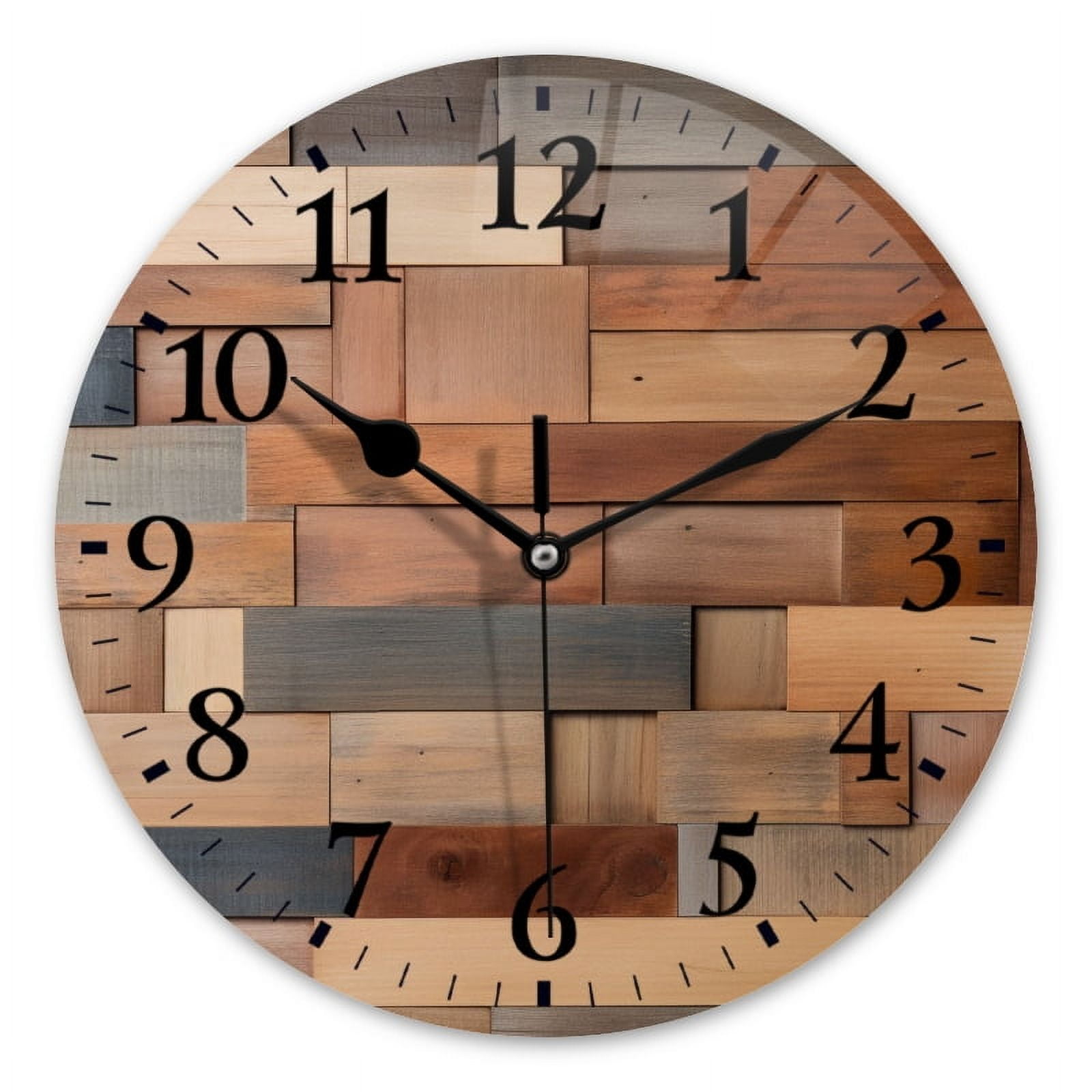 Non-Ticking Silent Wall Clocks Battery Operated Personalized Decor ...