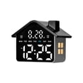 thumbnail image 1 of Battery Operated Digital House-Shaped Alarm Clock with Date,Day Of Week,Modern Aesthetic, Cute Small Desk Clock for Bedside Table, Bedroom White, 1 of 6
