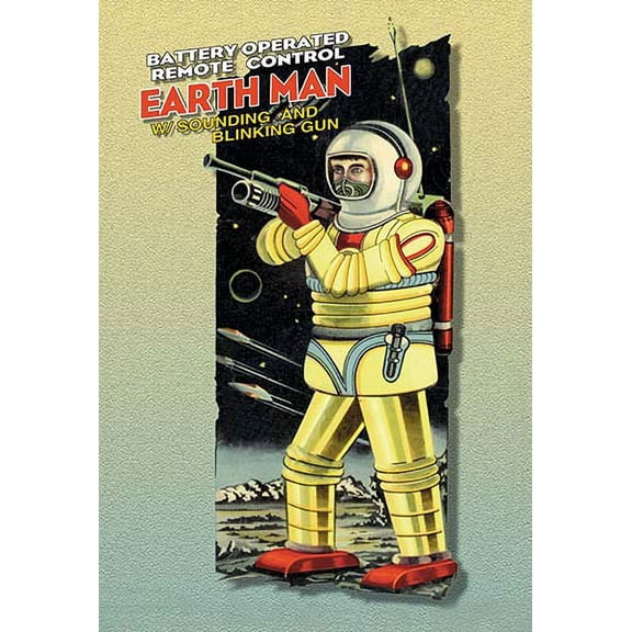 Battery Operated Earth Man Fine art canvas print (20" x 30")