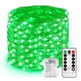 thumbnail image 1 of Morttic Battery Operated Christmas Fairy Lights , 8 Mode 33Ft 100 LEDs Copper Wire String Lights with Remote Control for Bedroom Christmas Party Wedding Decoration , Green, 1 of 15