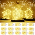thumbnail image 1 of Battery Operated Fairy String Lights,15 Packs 20 LEDs 6.6FT Silver Copper Wire Starry String Light for DIY Bottle Jars Costume Wedding Party Easter Table Decorations (Warm White), 1 of 8