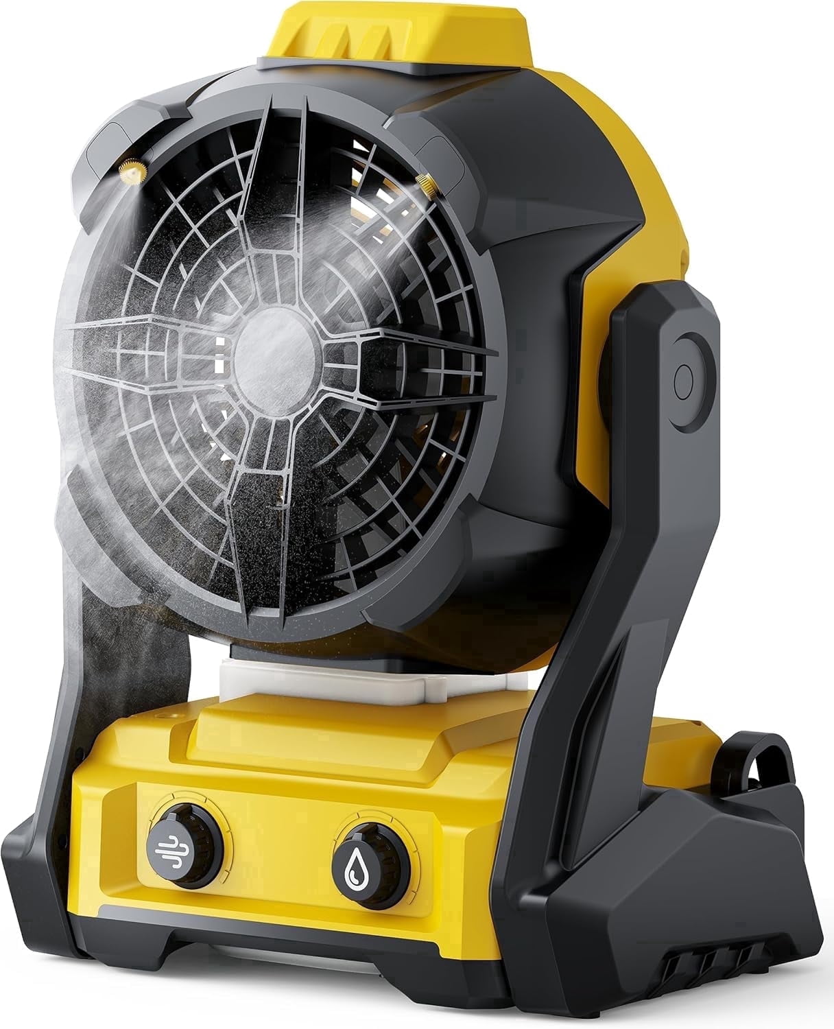 Misting Fan for DeWalt 20V Max Battery, Cordless Portable Spray Cooling Fan with USB Port & Hanging Hook, Variable Speed, Ideal for Jobsite, Camping, Outdoor & Indoor Use (Bare Tool)