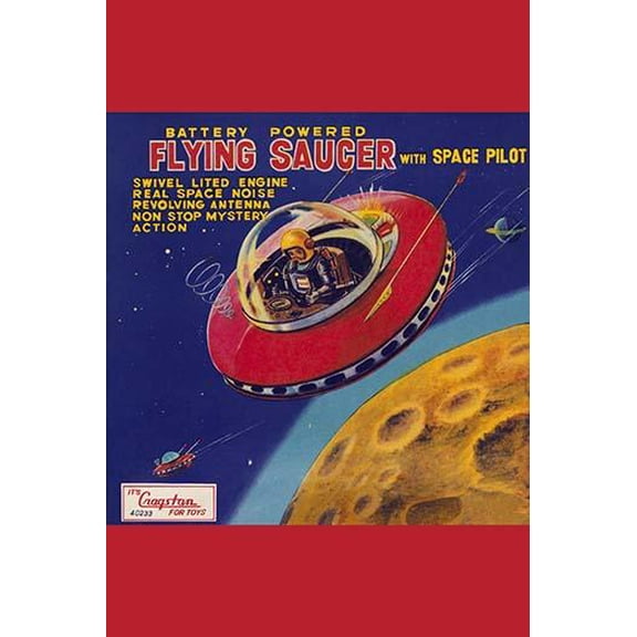 Battery Operated Flying Saucer-Fine Art Canvas Print (20" x 30")