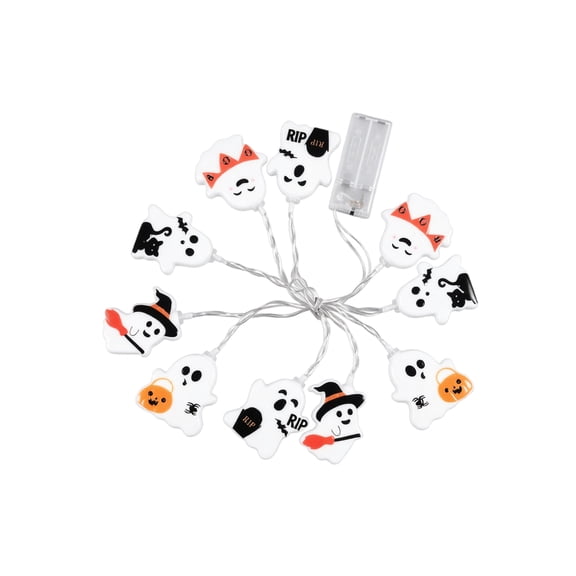 Battery Operated Halloween String Lights, Colorful Ghost Pumpkin Witch Fairy Lights Waterproof Indoor Outdoor Patio Garden Window Party Decor, M Size 3M 20 Steady Lights (Battery Not Included)