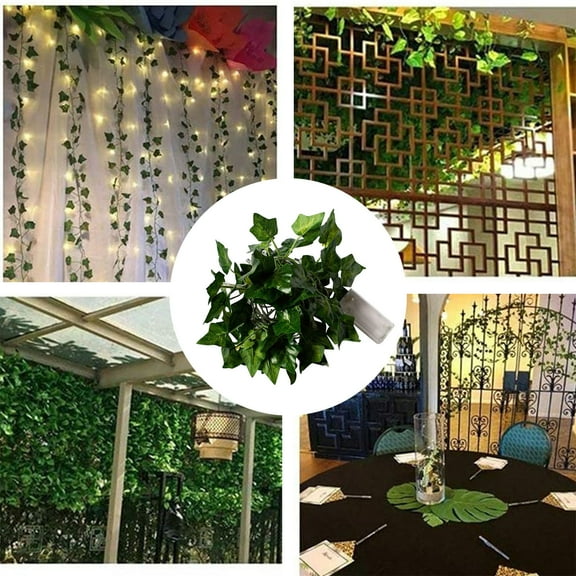 Battery Operated Ivy Vine Lights - 10ft Fairy Light Garland with Remote, Leaf String Lights for Bedroom, Wedding, Party & Garden Decor