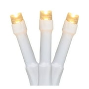 Battery Operated LED Christmas Lights - Warm White - 9.5 White Wire - 20ct