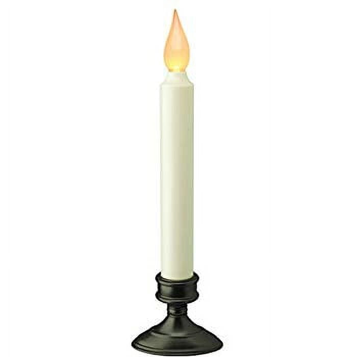 Battery Operated LED Dusk to Dawn 9 inch Window Candle with Amber