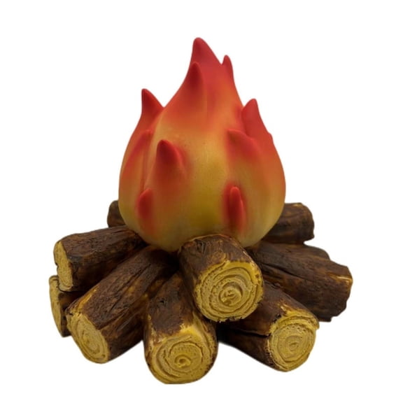 Battery Operated LED Campfire Night Light with Realistic 3D Flame Effect, Flameless Fire Pit Firewood Lamp for Halloween Christmas Party Decor, Home Garden Yard Camping Decorations