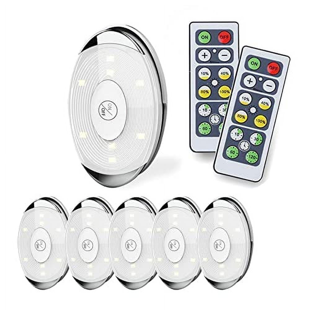 Battery Operated LED Puck Lights Remote Control Kitchen