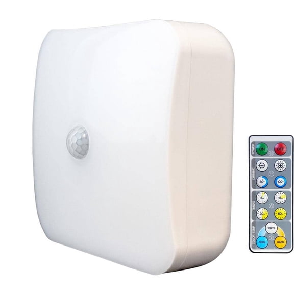 Battery Operated LED White Ceiling Puck Light with Adjustable White and Dual Activation