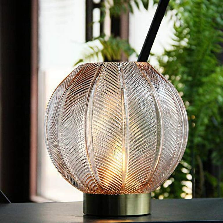 Battery Operated Lamp Table Lamp LED with Timer for Bedrooms Glass Night Light for Home Cordless Beside Desk LED Night Lamps Indoor Decorative lamp