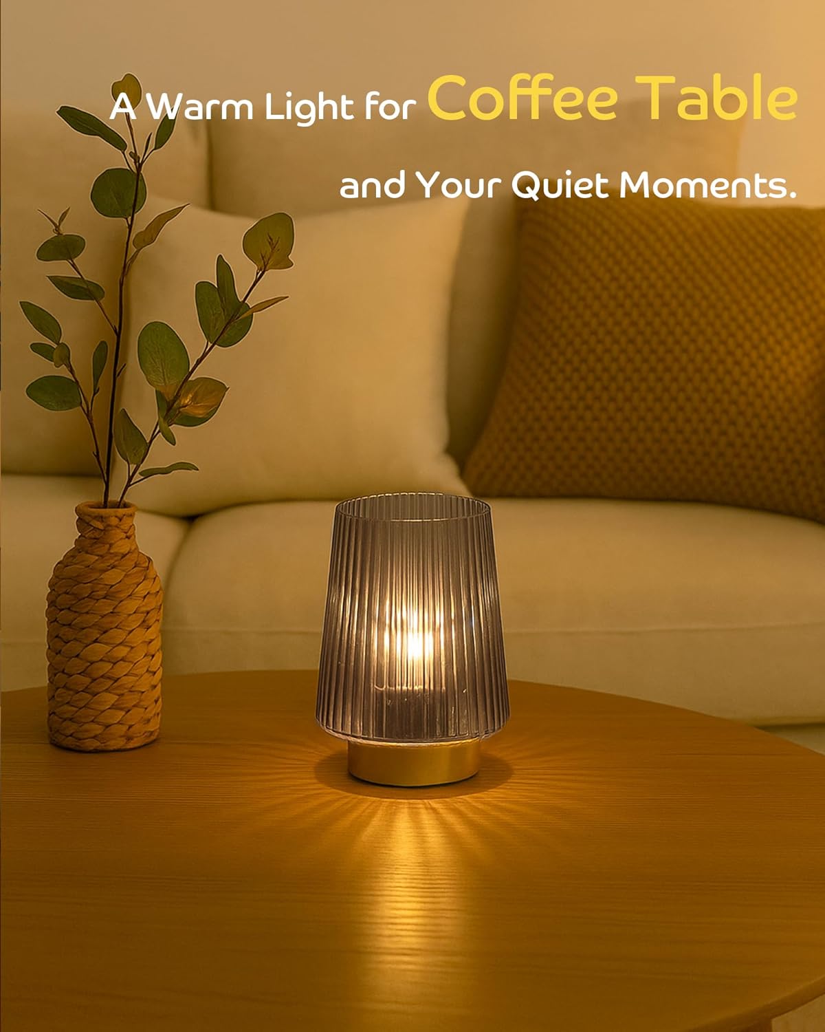 Battery Operated Lamp with Timer, Small Cozy Table Lamp for Dorm Room ...