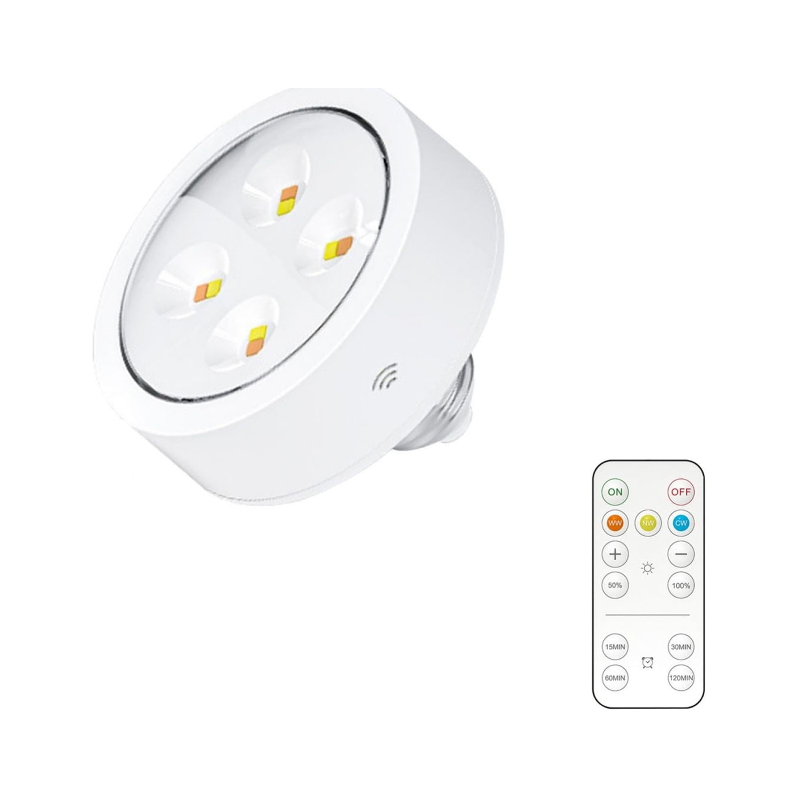 Battery Operated Light Bulbs With Remote, Battery Powered LED Puck