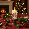 thumbnail image 1 of Battery Operated Lighted Flameless Candles Christmas Snow Globe Candle Light Swirling Water Glittering Spinning Candles for Home Decoration, 1 of 6