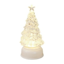 Battery Operated Lighted Snowman Figurines - Christmas Decorations with Santa Hat & Scarf, Acrylic Snowmen Lantern for Indoor Holiday Home Decor and Tabletop