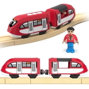 Battery Operated Locomotive Train Magnetic Connection - Powerful Engine Bullet Train Compatible with Thomas, Brio, Chuggington