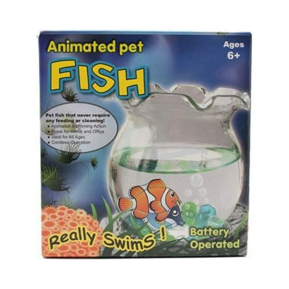 Battery Operated Magic Fake Fish Bowl Animated Pet Aquarium Magnetic Swimming