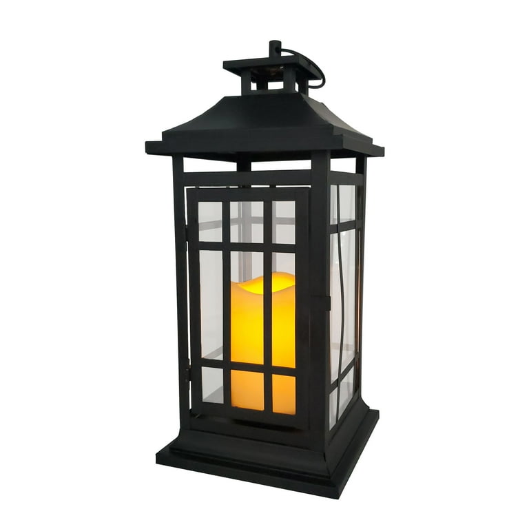 Decorative Lantern With Battery-powered Led Candle Light For