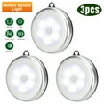 thumbnail image 1 of Battery Operated Motion Sensor Light Indoor, 3 Pack 6 LED Closet Light Under-Cabinet Lights Battery Night Light Wireless, Stick on Wall Lamps for Pantry, Wardrobe, Kitchen, Stairs, Steps Hallway, 1 of 9