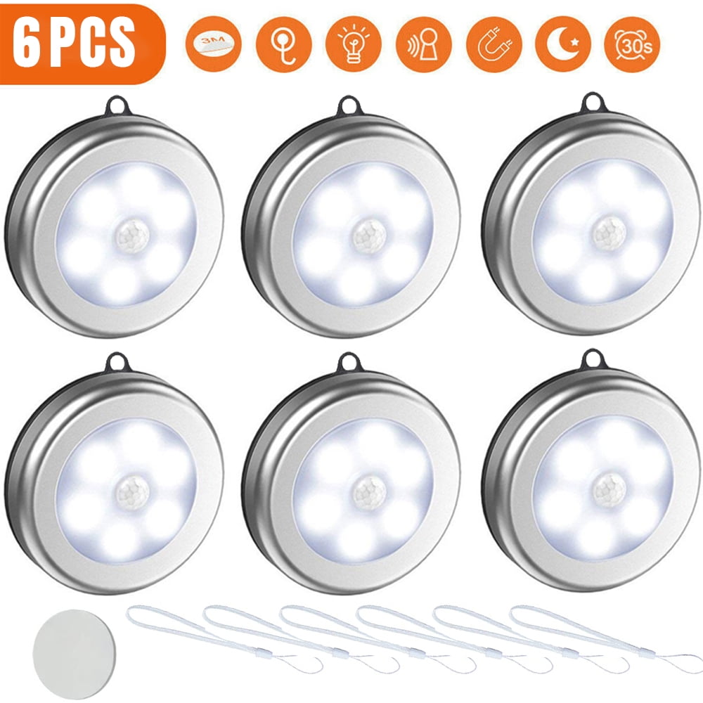Battery Operated Motion Sensor Light Indoor, LED Closet Lights, Battery Night Light Wireless, Stick on Wall Lamps for Pantry, Cabinet, Wardrobe, Kitchen, Stairs, Steps, Hallway