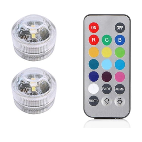 Battery Operated RGB Submersible LED Underwater Light Night Lamp For Fish Tank Pond Swimming Pool Wedding Party Vase Bowl ,Low Energy