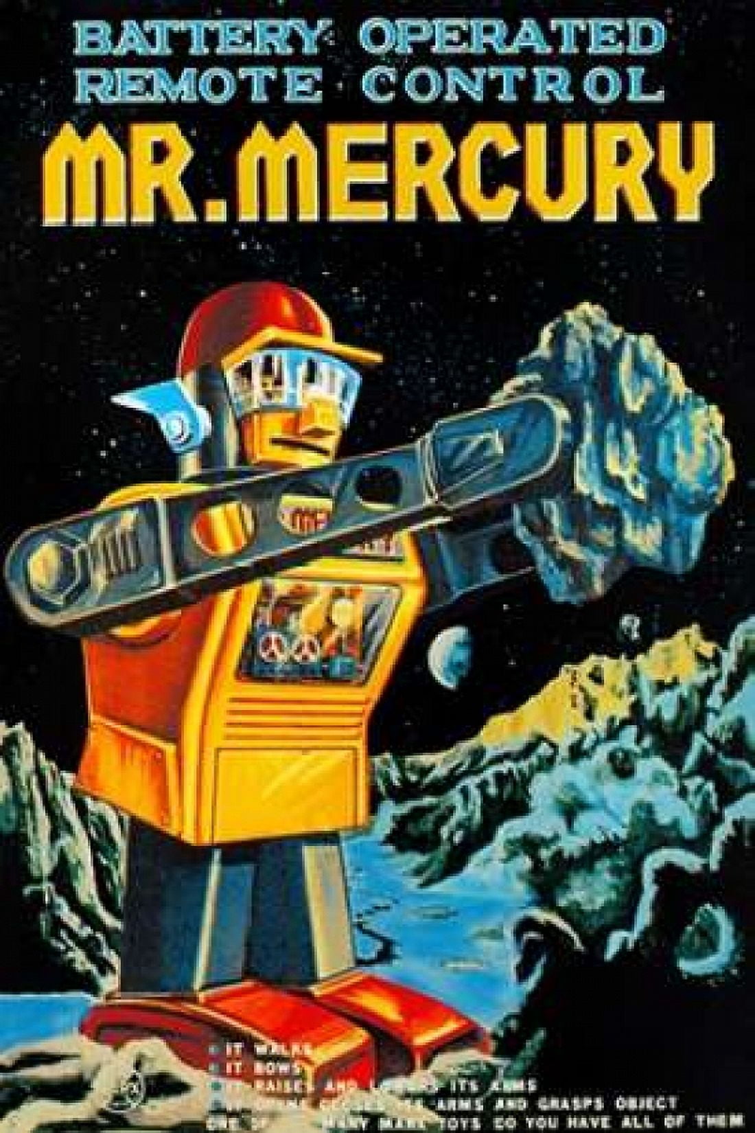 Battery Operated Remote Control Mr Mercury Canvas Art - Retrobot (24 x 36)