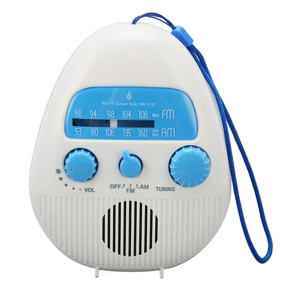 Battery Operated Shower Radio, Waterproof ABS Material, AM/<span Style="background:red"></span>, Clear Sound, Easy To Use