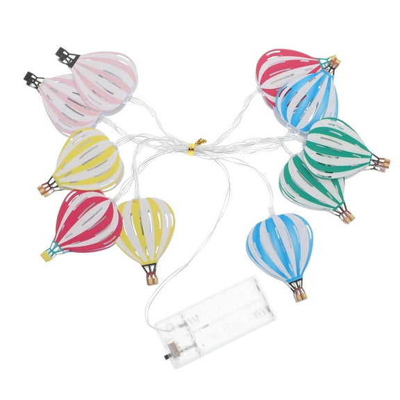 Battery Operated Splashproof LED Hot Air Balloon String Lights for Decor Unique Whimsical Design
