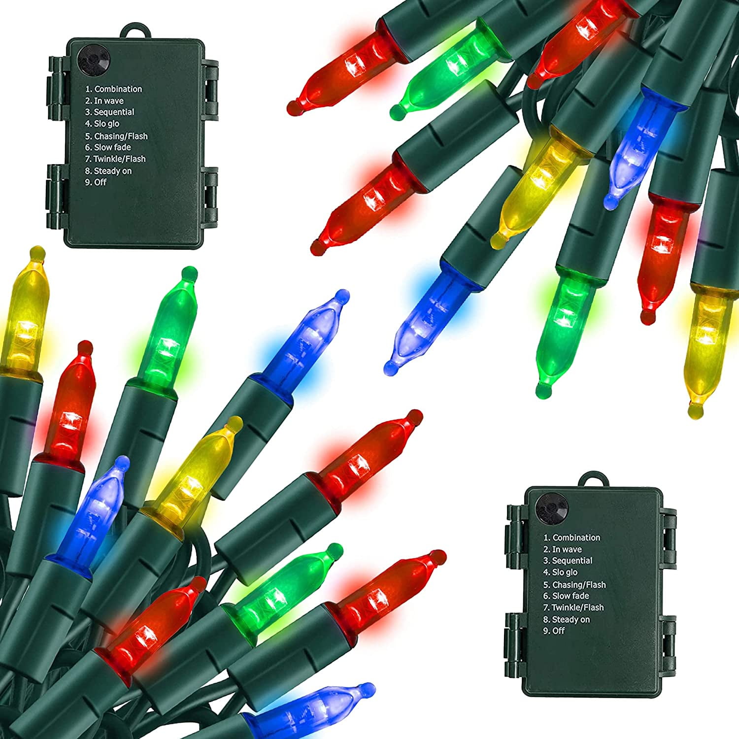 Battery Operated String Lights, 50 LED 16 Ft Christmas Mini String