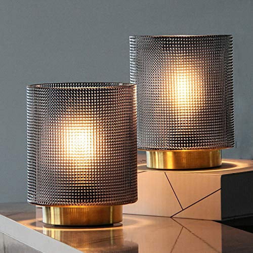 Mj Premier Battery Operated Table Lamps with Timer, 2-Pack Decorative Cordless Lanterns, Battery Powered Nightlight with LED Bulb, Home Decor Lights for Living