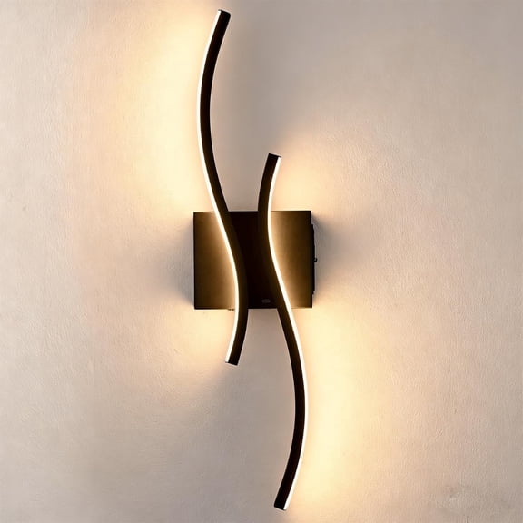 Battery Operated Wall Sconce Rechargeable Wireless Black Wall Light with Remote Control
