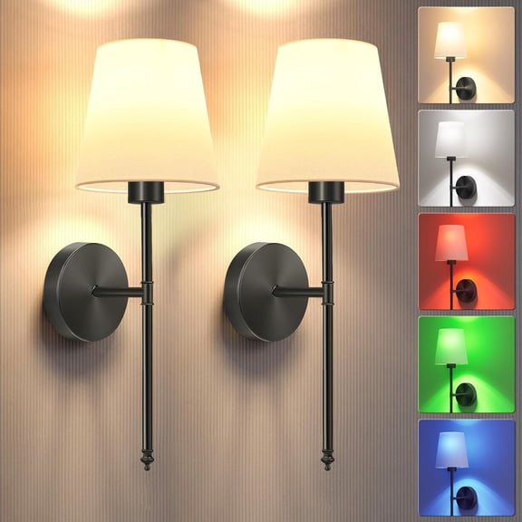 Battery Operated Wall Sconce Set of 2Silver Wireless Wall Sconce with 5200mAh Dimmable Detachable Bulbs and Remote, 10 Colors Rechargeable Sconces Decor for Bedroom Living Room Hallway