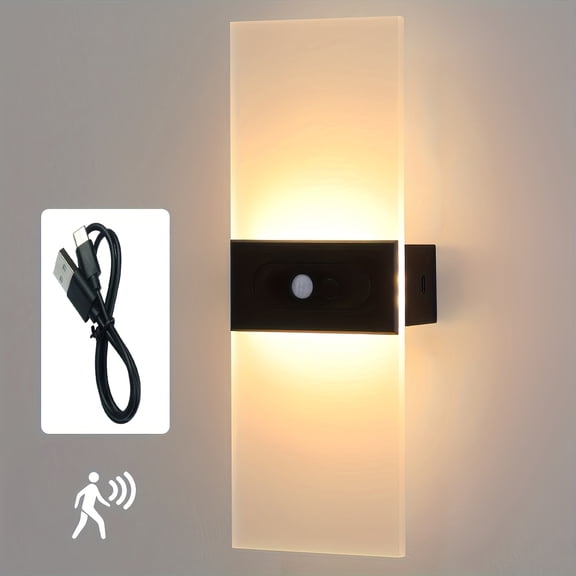 Battery Operated Wall Sconce, Wall Lights For Bedroom Living Room Hallway Decor, Rechargeable Motion Sensor Light Indoor, Magnetic Closet Lights, Wireless Under Counter Lights For Kitchen