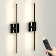Battery Operated Wall Sconces with Remote Control (2 Pack), 8000mAh LED Wireless Rechargeable Wall Lamp,for Bedroom, Living Room, Hallwa