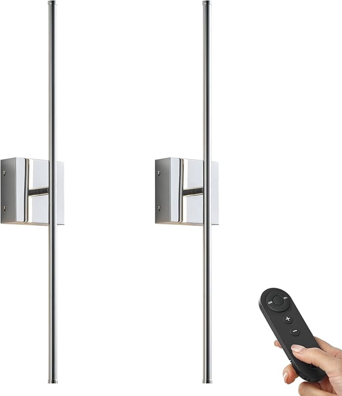 Battery Operated Wall Sconces with Remote Control, Dimmable Wall ...