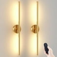 thumbnail image 1 of Battery Operated Wall Sconces Set of 2, 360 ° Rotation Wireless Rechargeable Wall Lights: Dimmable Detachable Wall Lamp with Remote Control, 3000K-6000K Infinite Dimming Wall Sconce 27.6 Inch, 1 of 10