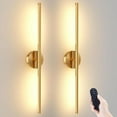 thumbnail image 1 of Battery Operated Wall Sconces Set of 2,Wireless Rechargeable Wall Lights: Dimmable Detachable Wall Lamp with Remote Control, 3000K-6500K Infinite Dimming, Wall Sconce for Bedroom Room 27.5 Inch, 1 of 10