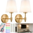 thumbnail image 1 of Battery Operated Wall Sconces Set Of Two, Wireless Battery Wall Light With 10000mAh RGB Rechargeable Magnetic Bulb, Rechargeable Wall Sconce With Remote Control For Bedroom, No Electrician Required, 1 of 6