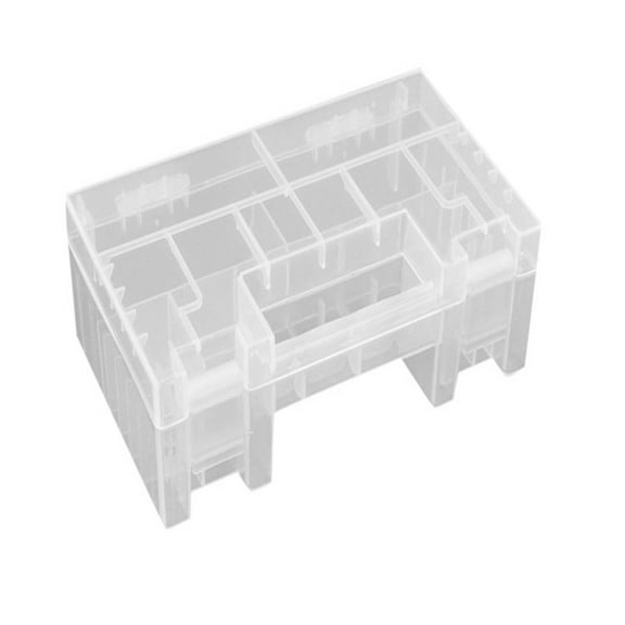 Battery Organizer Storage Box Hard Plastic Clear Garage Case Holder for 20pcs AA 14pcs AAA 2pcs 9V Battery Storage