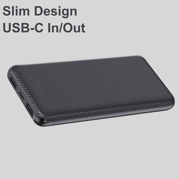 Battery Pack 5V 3A for Heated Vests & Jackets, 10000mAh Power Bank Portable Charger with USB-C Input/Output for Heated Clothes, Smartphones, Tablets And More.