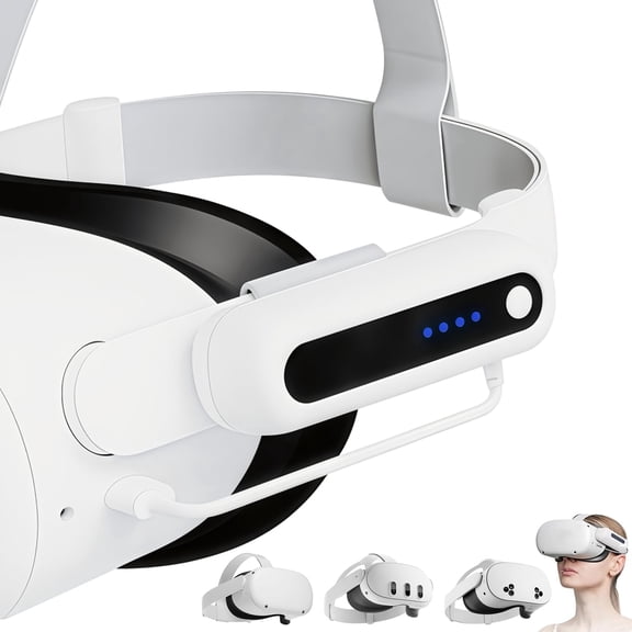 Battery Pack Compatible with Oculus/Meta Quest 3s/3/2 and Phone, Extended Battery with 5000mAh Fast Charging and Lightweight Extended Battery for Extra 2-4 Hours Playtime