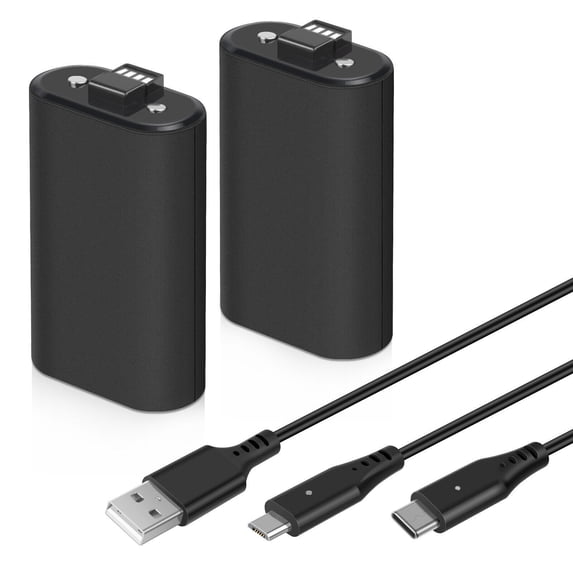 Battery Pack For Xbox One X/S/E Elite Controller Dual Charging Dock Station 2 Batteries