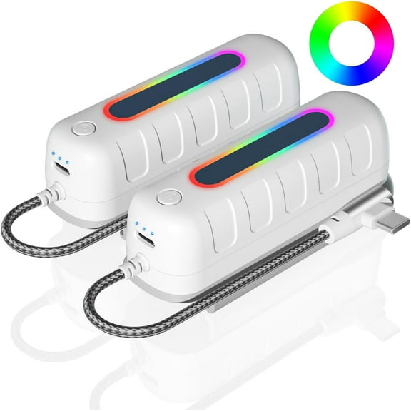 Battery Pack for Oculus Quest 2, 5000mAh Extended Power with Multi-Colors RGB Lights, Lightweight and Portable VR Extend Power Accessories for Extra 2-4H Playtime