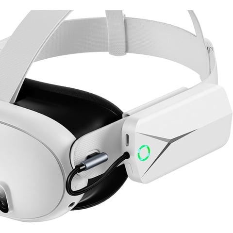Battery Pack for Oculus Quest 3 and 2, 5000mAh Extended Battery Charger Compatible with Meta Oculus Quest 2/3 Original Strap and Elite Strap Lightweight VR Accessories for Extra 2-4H Playtime