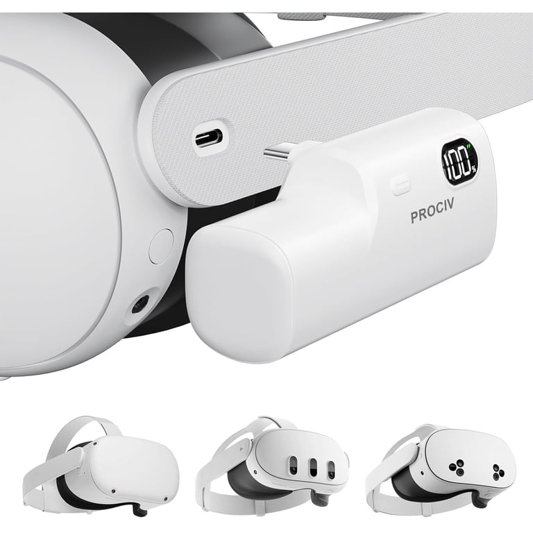 Prociv, Battery Pack for Meta Quest 3S/3/2, 5000mAh Extended